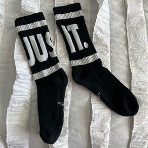 black logo nike socks